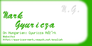 mark gyuricza business card